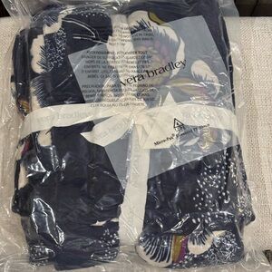 Vera Bradley Blue Floral Oversized Throw Blanket